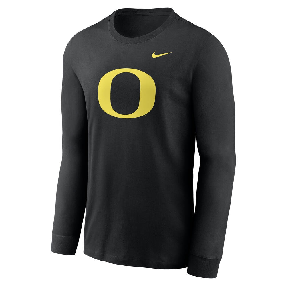 Classic Oregon O, Nike, Black, Long Sleeve, Men, T-Shirt, 975621